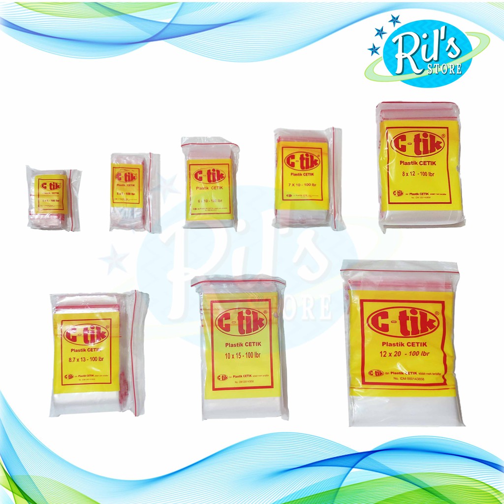 Jual Plastik Klip Bening C Tik 10 X 15 Cm Isi 100 Lembar Plastik Klip Ziplock Bening Plastik 2735