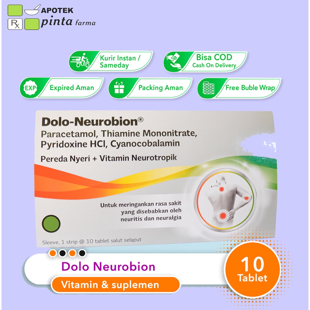 Jual Dolo Neurobion Tablet Strip Isi 10 Tablet | Shopee Indonesia