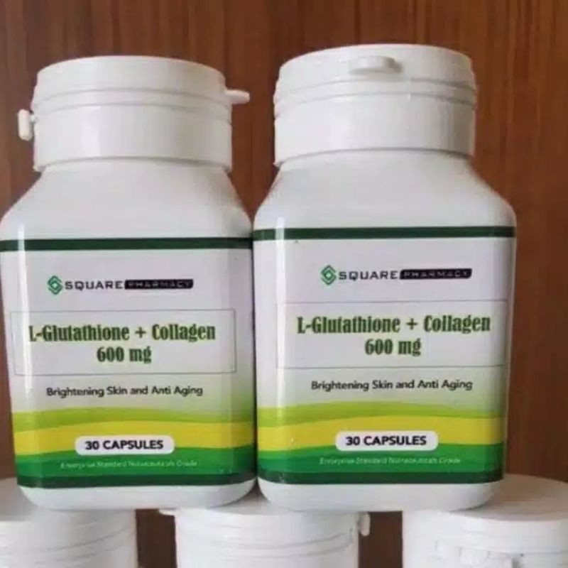 L-GLUTATHIONE 600mg COLLAGEN REDUCED ASLI 100% ORIGINAL OBAT PEMUTIH BADAN  WAJAH KULIT AMOUH MANJUR