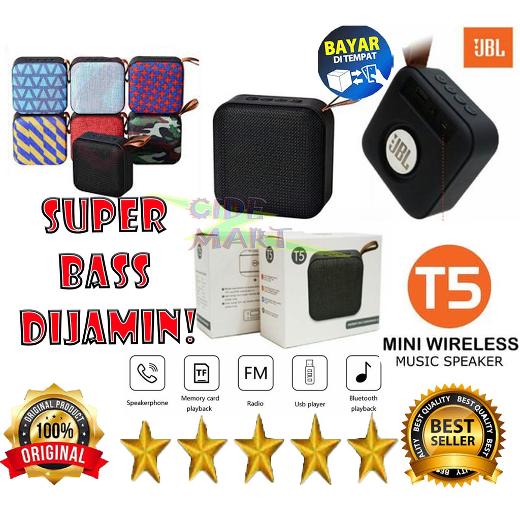 Speaker bluetooth jbl hot sale t5 super bass