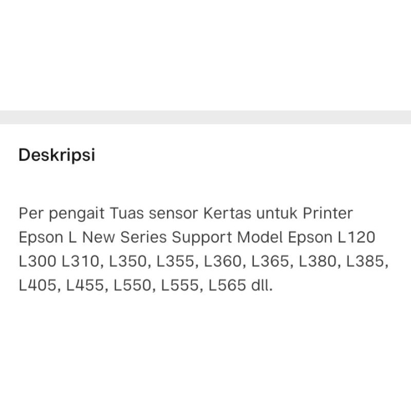 Jual promo Per spring penarik sensor kertas Eson L120 | Shopee Indonesia