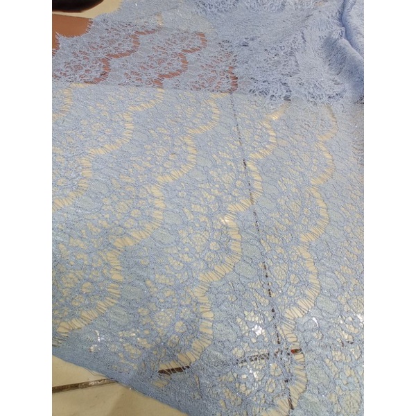 Jual Kain Brokat Renda Gliter / Kain Renda Garis Grade A Gliter ...