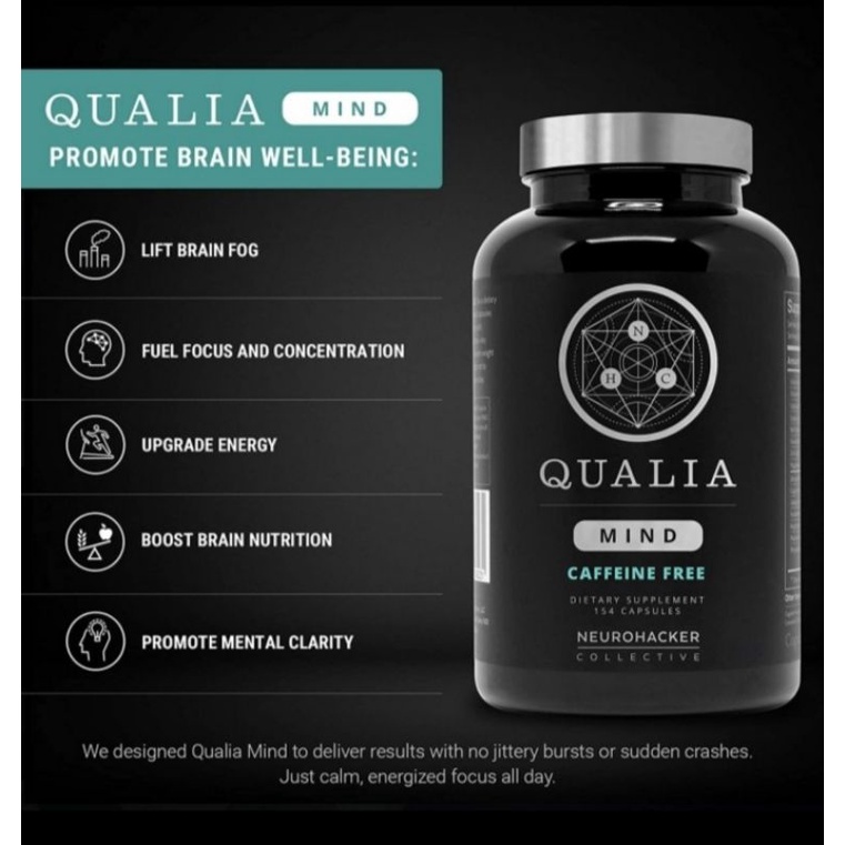 Jual Qualia Mind Nootropic Caffeine Free Premium Cognitive Brain ...