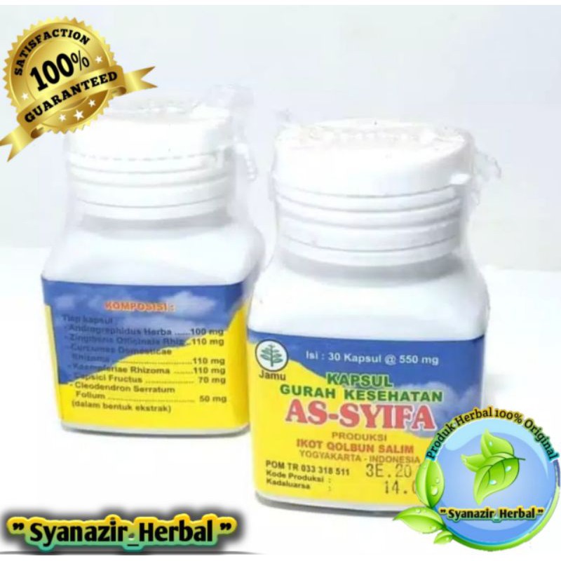 Jual Kapsul Gurah As Syifa Obat Gurah Pernafasan Sinusitis Batuk Pilek Tbc Asma Bronkitis 6184