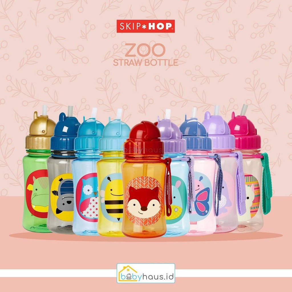 SKIP HOP Zoo Straw PP Bottle 13oz/385ml *NEW*