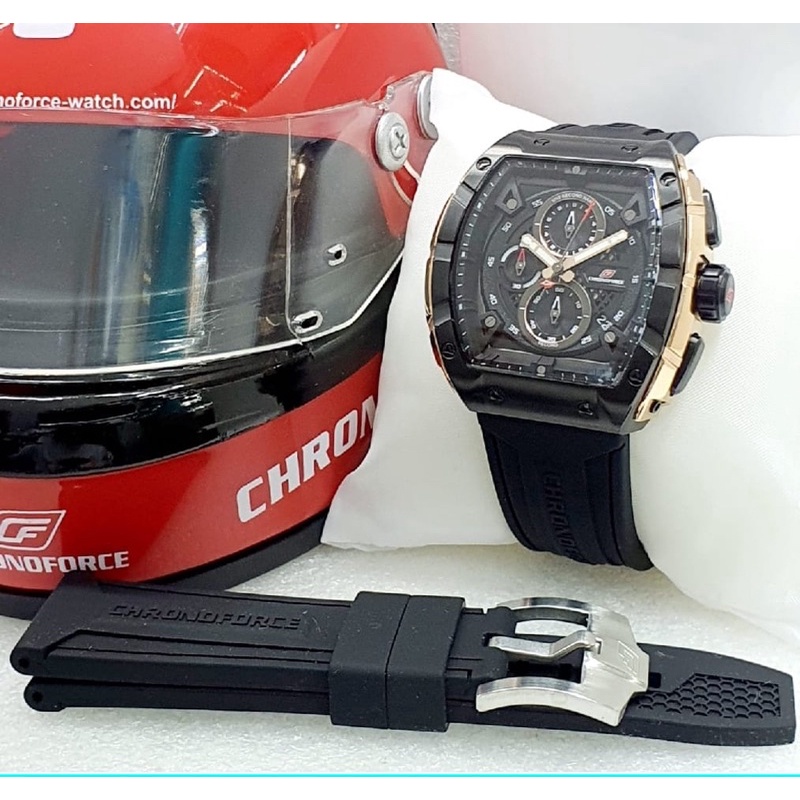 Jual JAM TANGAN PRIA CHRONOFORCE 5336G / CF 5336 FREE TALI RUBBER ...