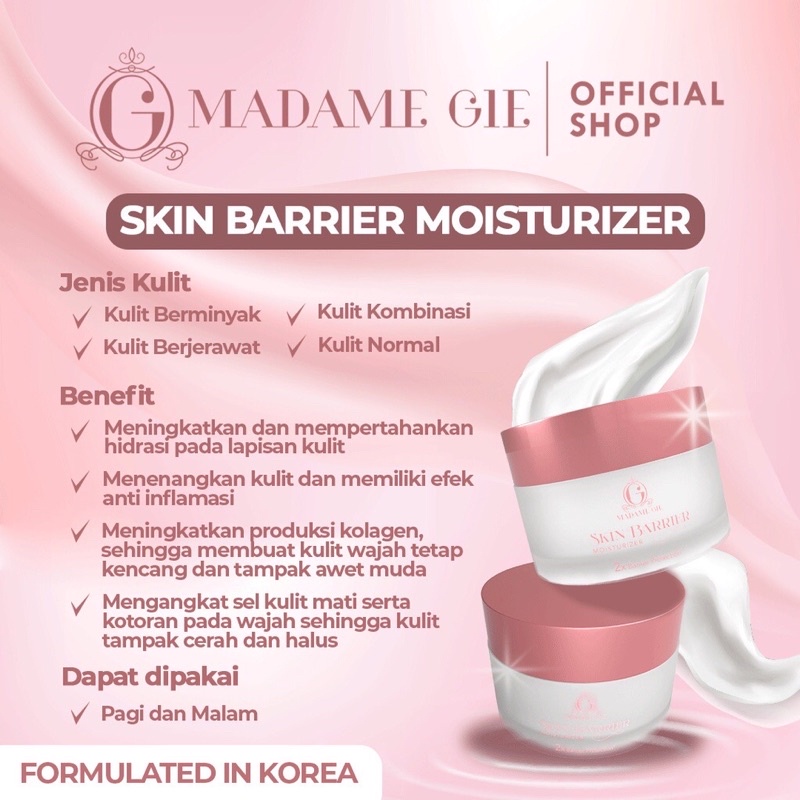 Jual MADAME GIE Skin Barrier Moisturizer 50ml | skincare | Shopee Indonesia