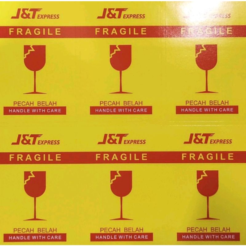 Jual Stiker Fragile Jnt Express Shopee Indonesia