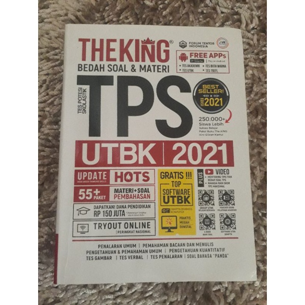 Jual Buku The King Sbmptn/utbk 2021 Free Buku B Ing Sbmptn Simak Ui Dan ...