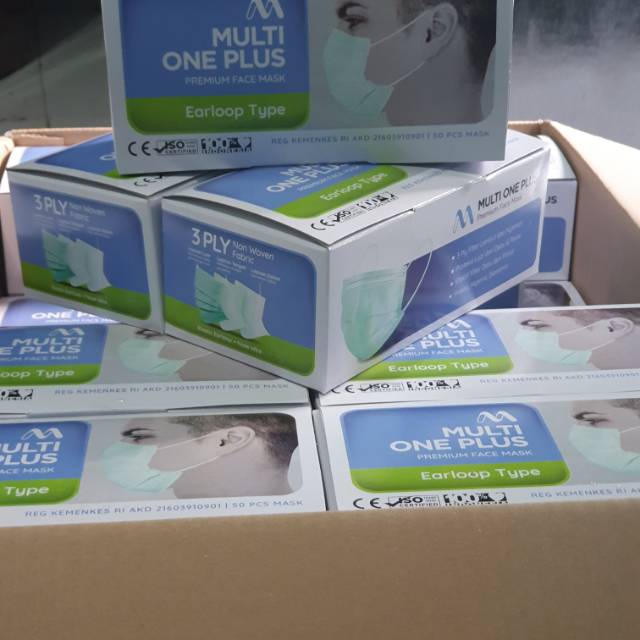 Jual MASKER EARLOOP MULTI ONE PLUS ISI 50 PCS KEMENKES RI | Shopee ...
