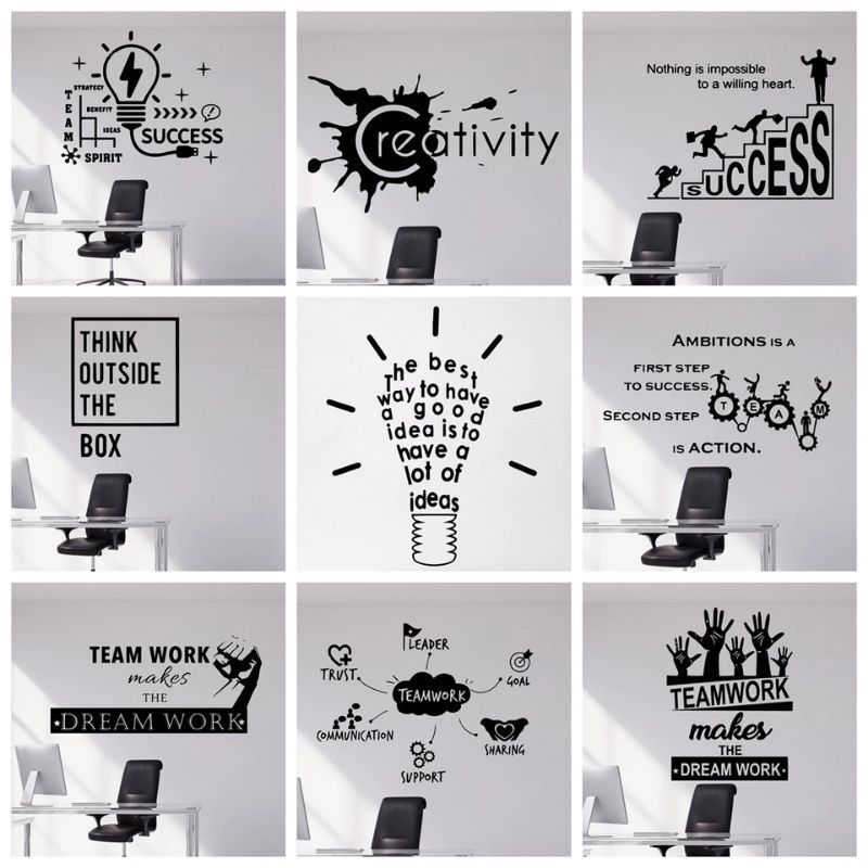 Jual Wall Sticker Stiker Dinding Custom Quote Quotes Motivasi Teamwork  Ruang Kerja Office Kantor Decal | Shopee Indonesia