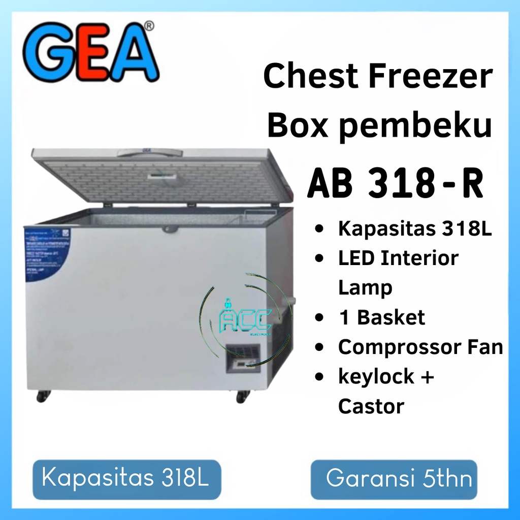 CHEST FREEZER GEA AB-318 R / AB-318R / AB-318R , freezer box 300 Liter