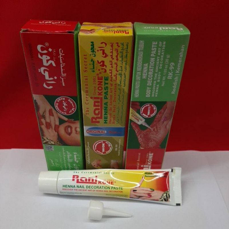 Jual RANI KONE HENNA PASTE 30GR POM ECER | Shopee Indonesia