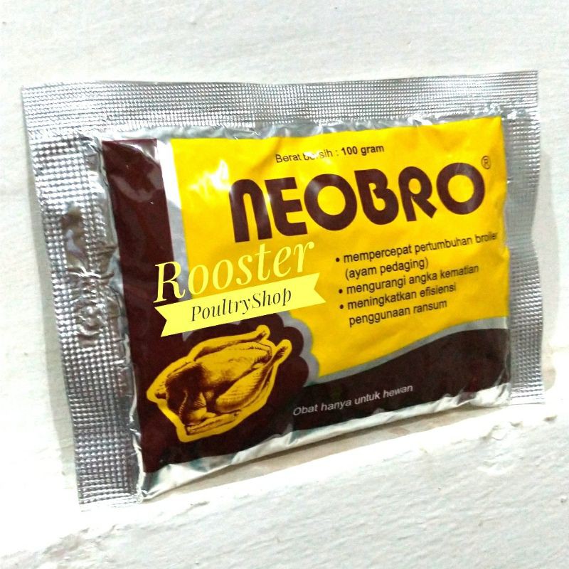 Jual NEOBRO 100 GRAM Vitamin Penggemuk Ayam Broiler Boiler | Shopee ...