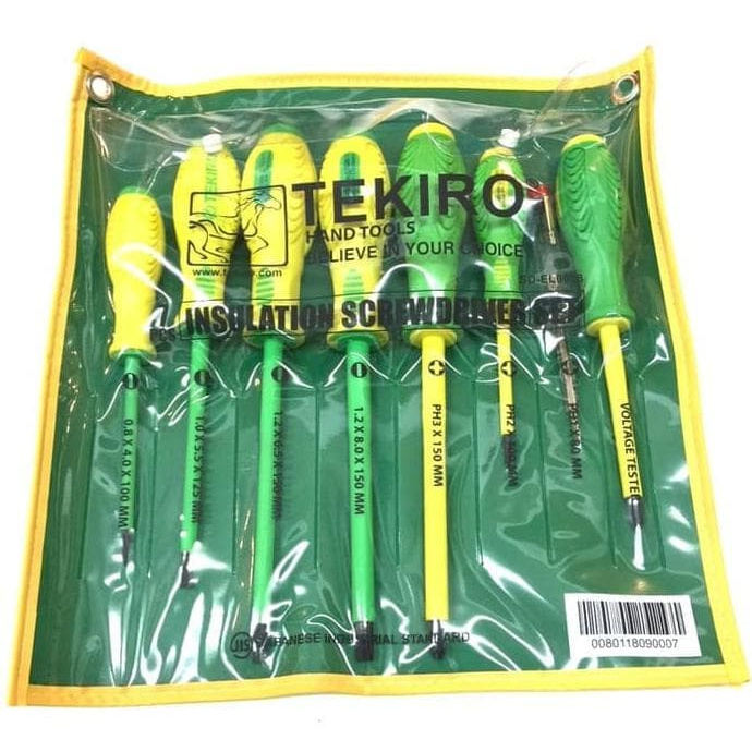 Jual INSULATION SCREWDRIVER SET 7 PCS TEKIRO OBENG LISTRIK Shopee Indonesia