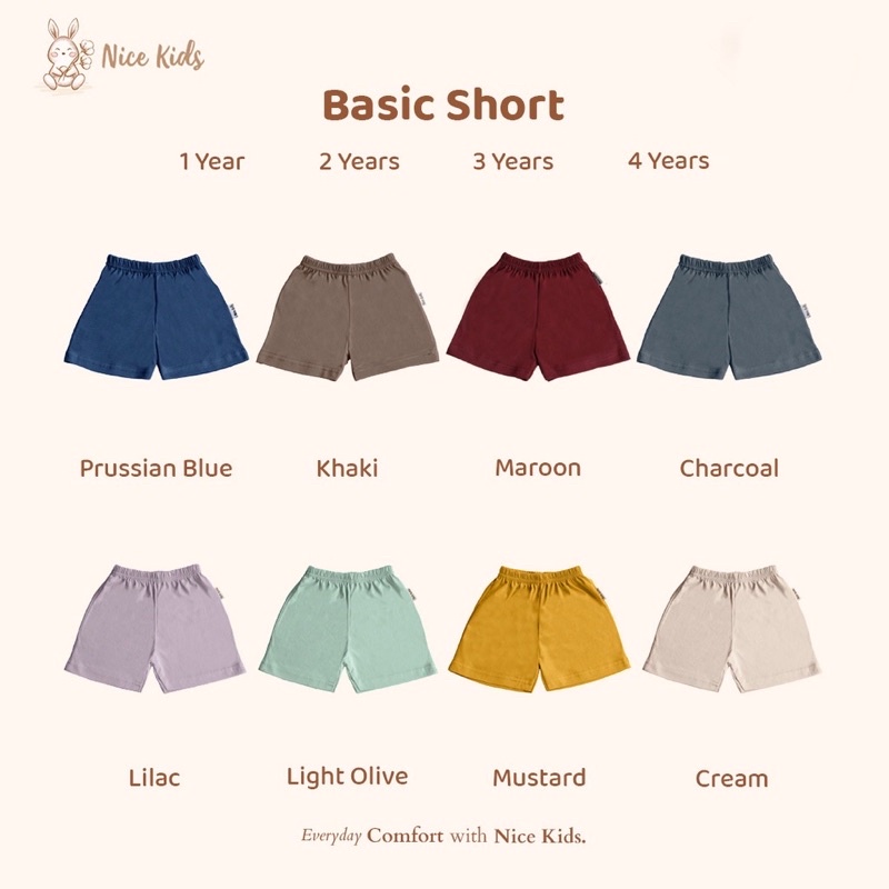 Jual DINOANDBUNNY - BASIC SHORT - Nice Kids Celana Pendek Anak Unisex ...