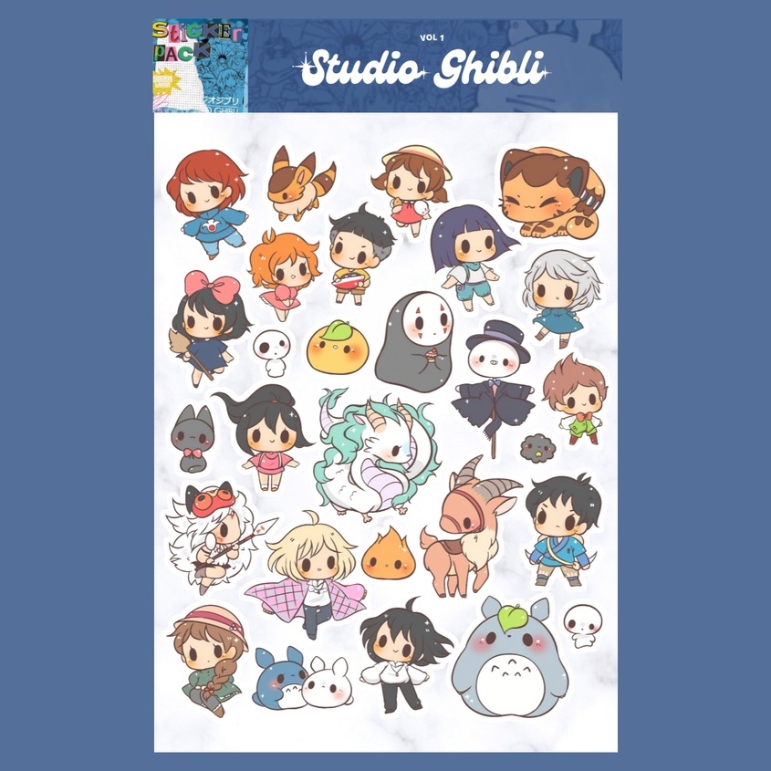 Jual Studio Ghibli vol 1 Sticker Sheet | Shopee Indonesia