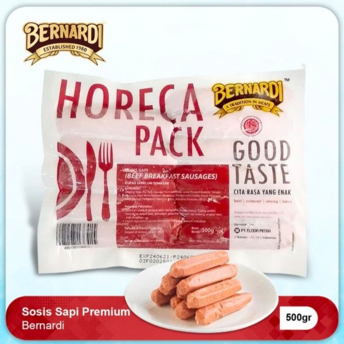 Jual Bernardi Sosis Horeca Pack 500gr Sosis Sapi Halal Dan Enak