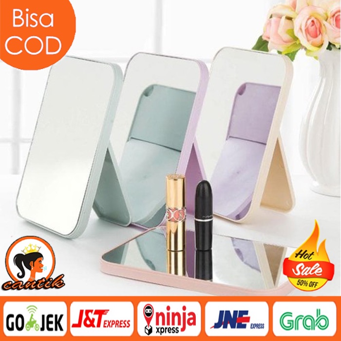 Jual Cermin Lipat Persegi Portable Beauty Mirror Kaca Rias Make Up