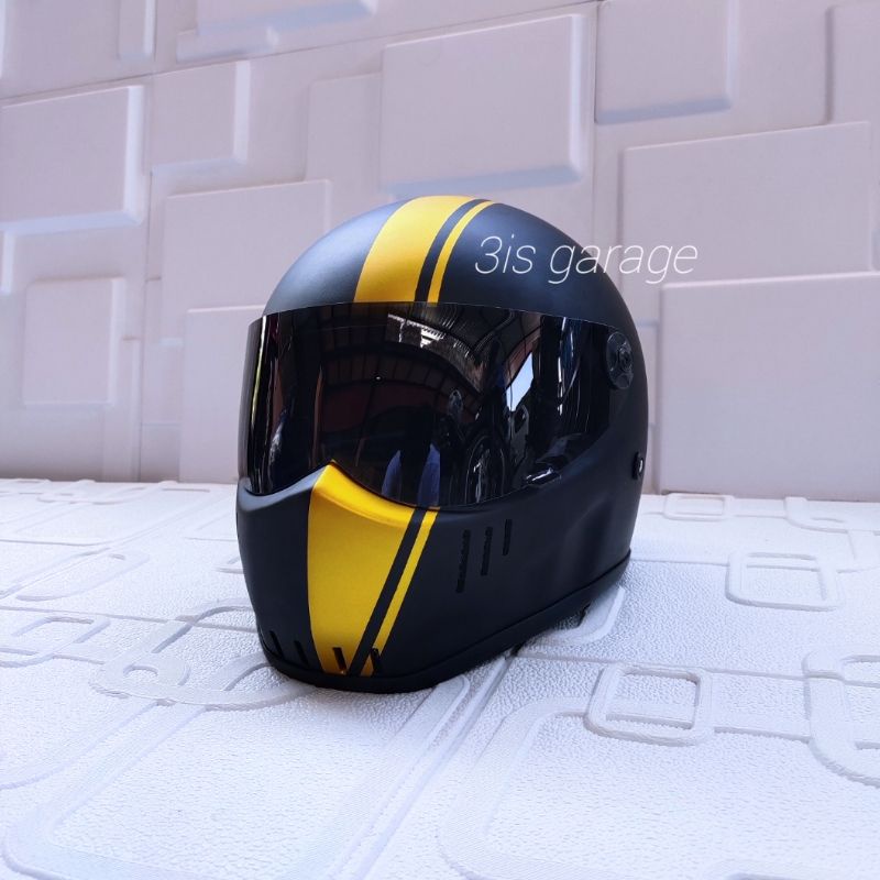 HELM CUSTOM CLASSIC BANDIT SIMPSON M30 CAKIL RETRO KLASIK FULL FACE VINTAGE