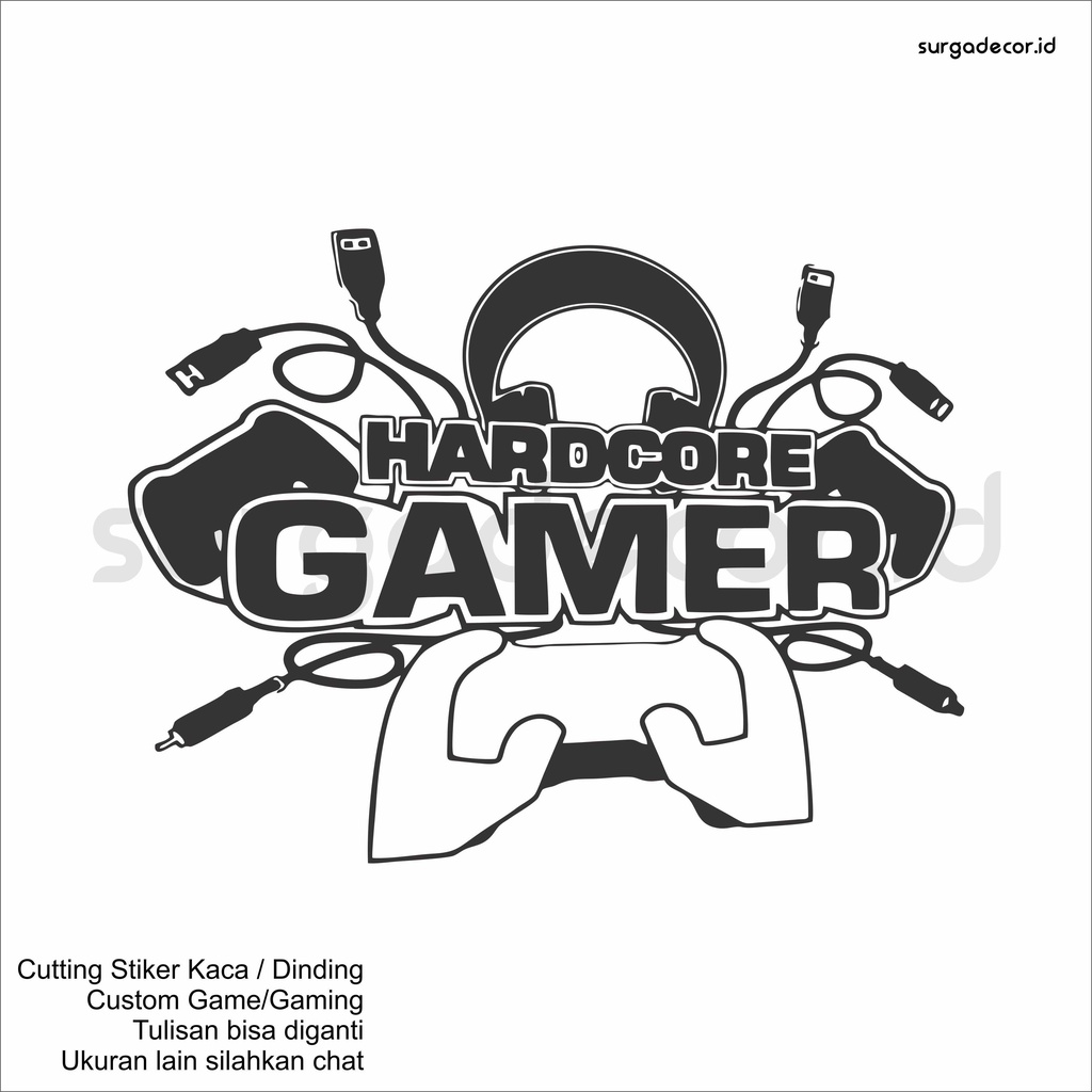 Jual STIKER DINDING WALL STICKER PERMAINAN GAMER UNTUK RUANG TAMU RUMAH