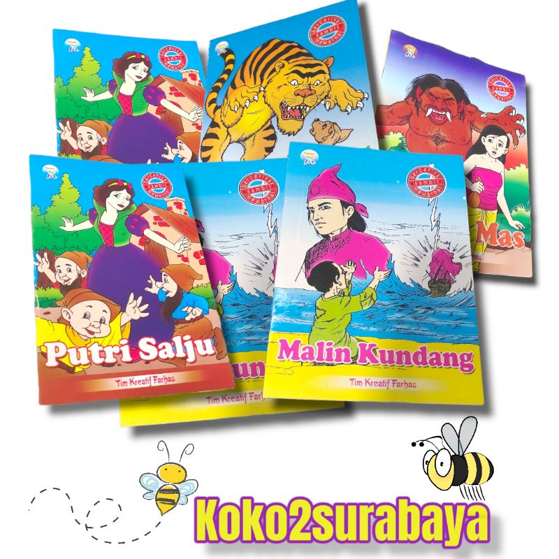 Jual BUKU CERITA BERGAMBAR SAMBIL MEWARNAI UKURAN A5 FARHAS | Shopee