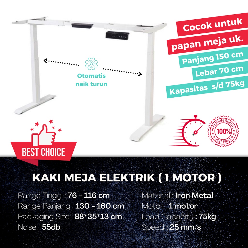 Jual Kaki Meja Elektrik Adjustable Electric Working Gaming Desk / Meja ...