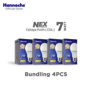 Hannochs Lampu Bohlam LED NEX 7W Cahaya Putih Paket isi 4pcs