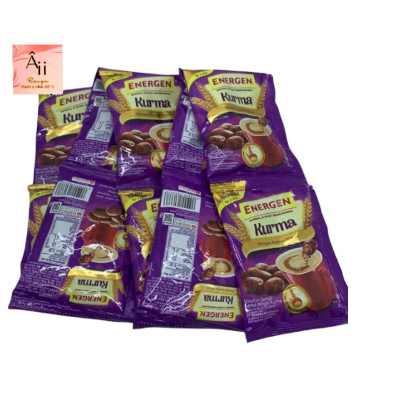 Jual 1renteng Energen kurma 30gr isi 10sachet minuman kemasan rasa ...