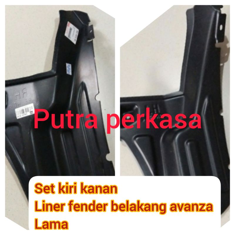 Jual liner fender belakang set kiri kanan avanza xenia lama vvti