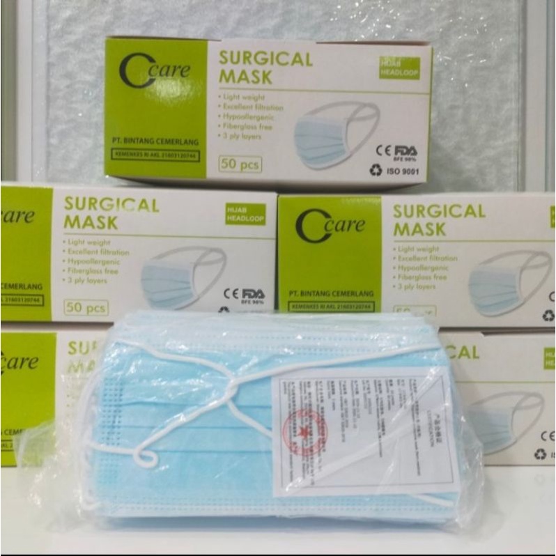 Jual Masker Hijab Headloop 3 Ply isi 50 Pcs | Shopee Indonesia