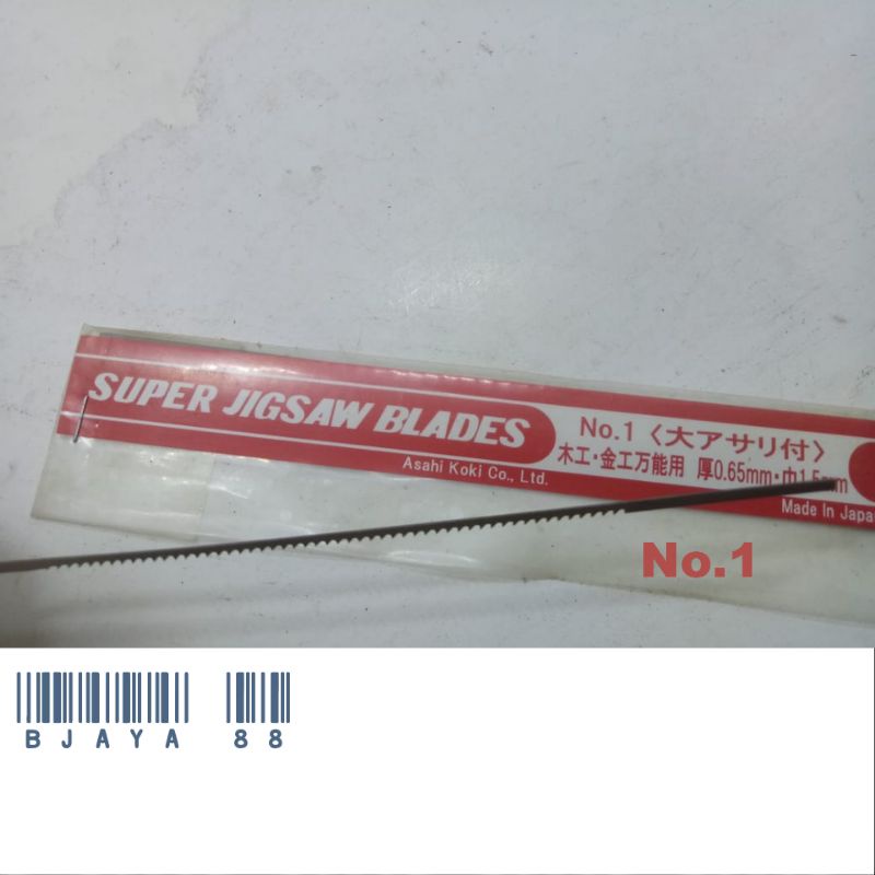Jual SUPER JIGSAW BLADE / SCROLL SAW BLADE MERK ASAHI No.1 No.1 JAPAN