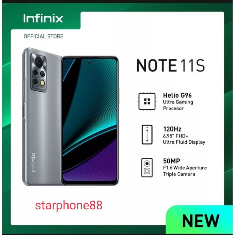 Jual Infinix note 11s nfc 8/128gb garansi resmi imei terdaftar | Shopee ...