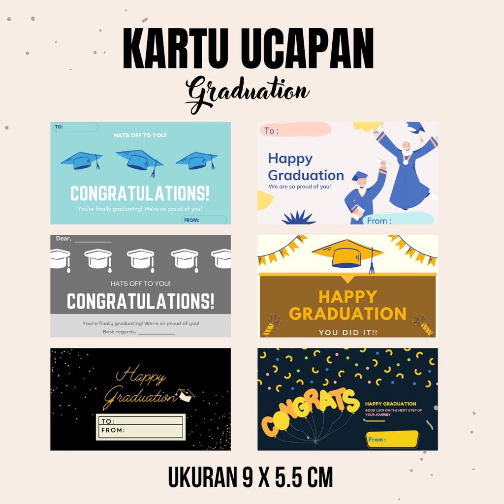Jual Kartu Ucapan Greeting Card Happy Graduation Selamat atas Kelulusan