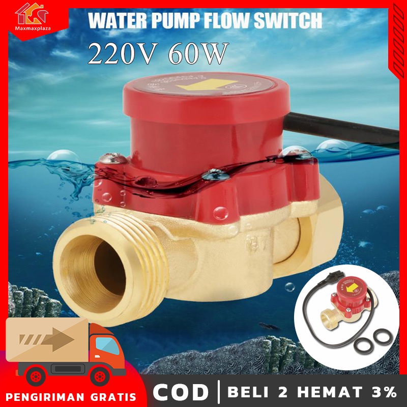 Jual Water Flow Switch 3/4" X 1/2" Saklar Otomatis Pompa Airer Tekanan ...