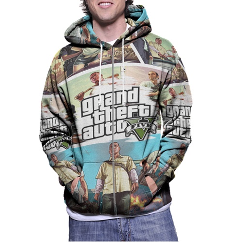 Jual Jaket Hoodie Grand Theft Auto GTA 5 Rockstar Video Games Hoodie