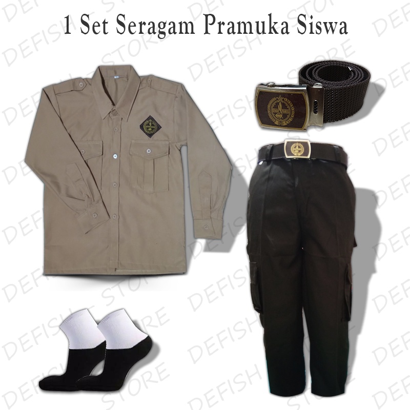 Jual Seragam Sekolah Pramuka Baju Lengan Panjang Celana Panjang Model Pdl Siswa Laki Laki