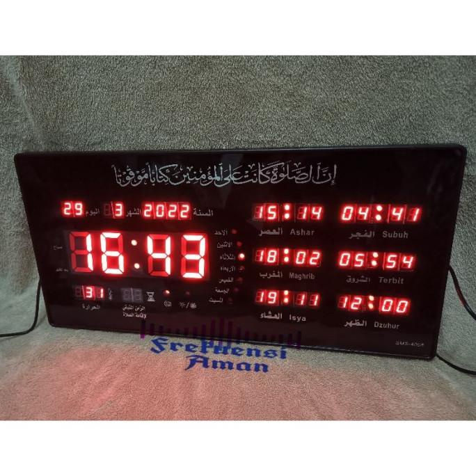 Jual J^123 JAM DIGITAL LED JADWAL SHOLAT MUSHOLA MASJID ADZAN OTOMATIS ...