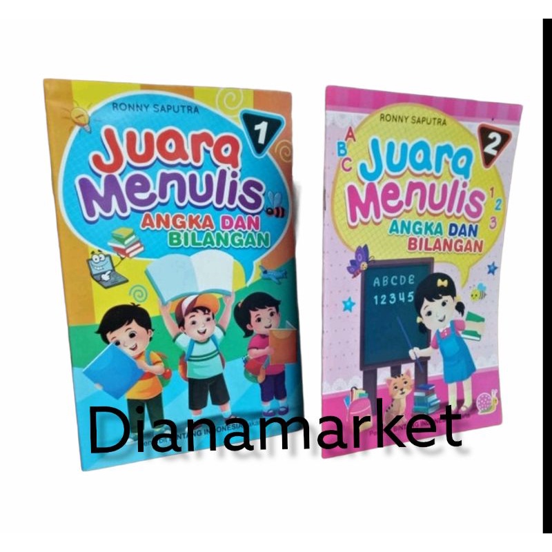 Jual Buku Belajar TK PAUD Juara Menulis Angka Dan Bilangan Jilid 1 - 2 ...