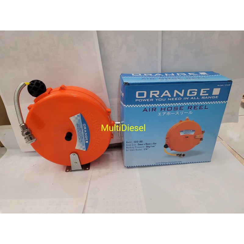 Jual Gulungan Selang ORANGE 8Meter Kompresor|Air Hose Rell | Shopee ...