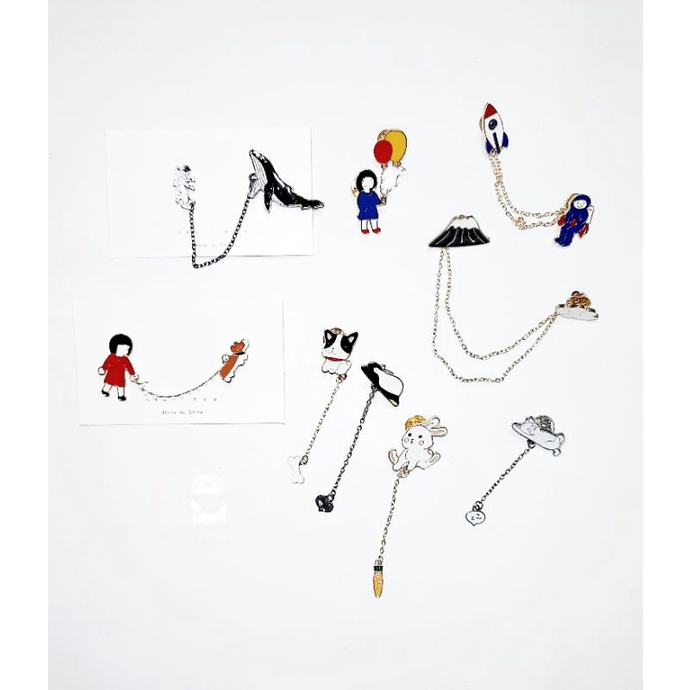 Jual Bros Pin Enamel Hiasan Rantai Aneka Gambar Shopee Indonesia