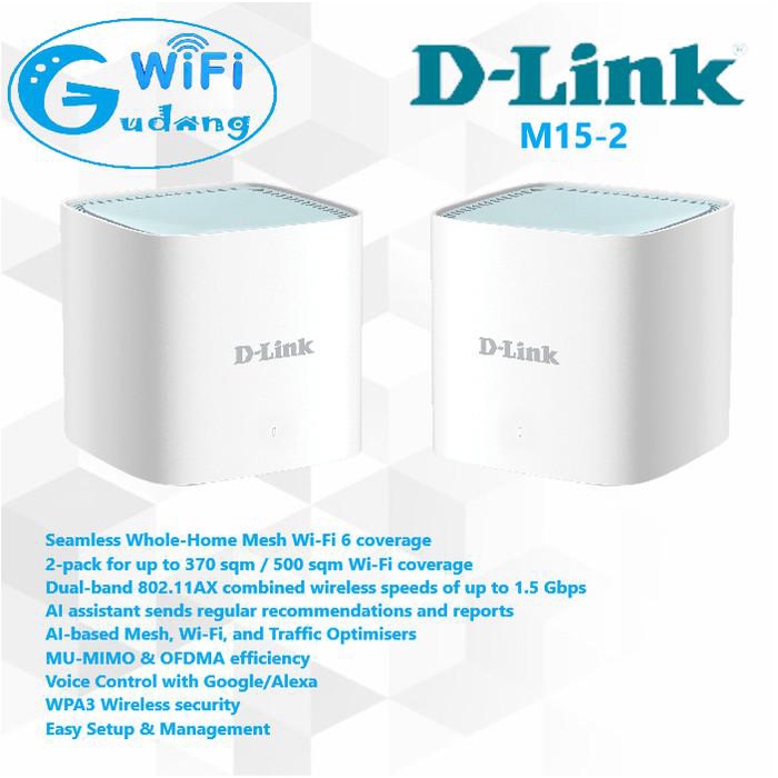 Jual Powerline | D-Link M15 2-Pack Eagle Pro Ai Ax1500 Mesh System ...