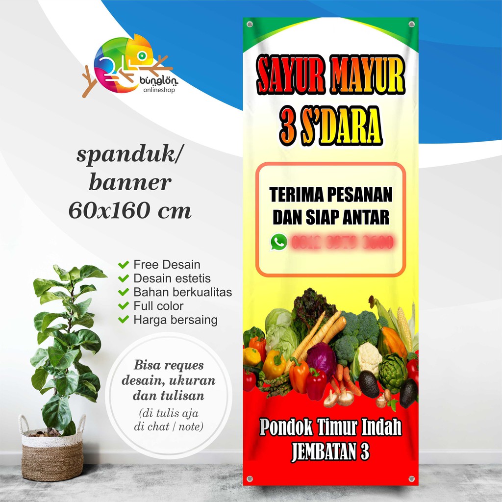 Jual Spanduk Banner Berdiri Sayur Mayur Shopee Indonesia