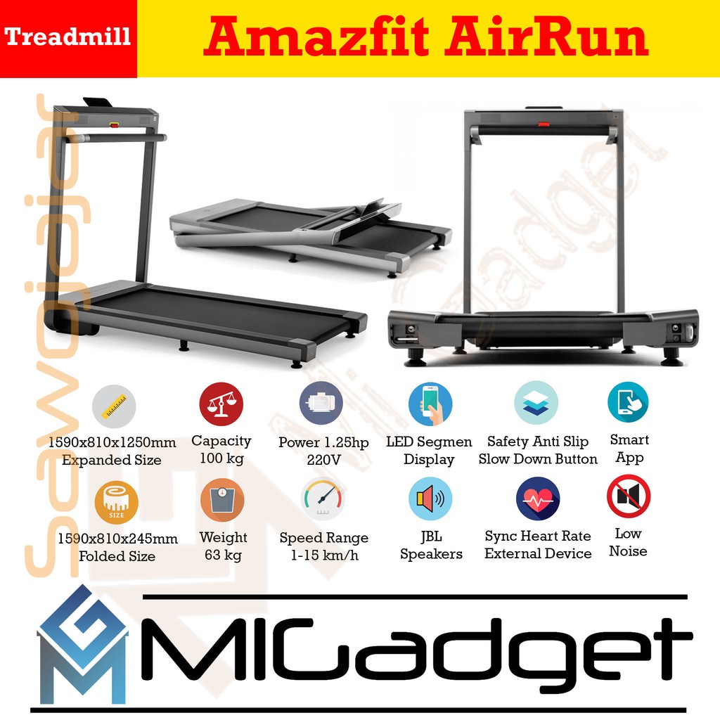 Jual Amazfit AirRun Air Run True Foldable Treadmill Shopee Indonesia