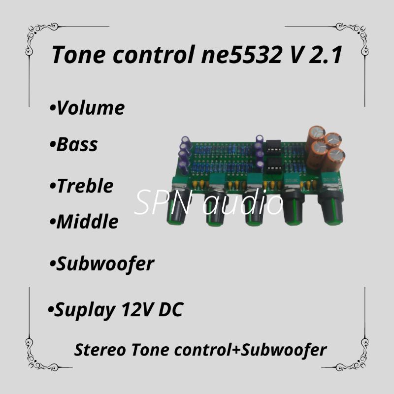 Jual tone control 2.1 subwoofer plus middel tone control stereo tone