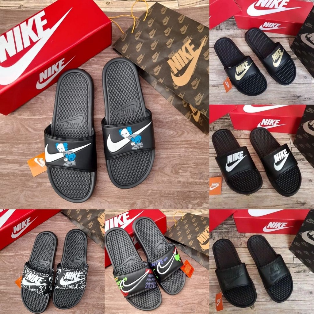 Jual Sandal Nike Benassi / Sandal Selop Slip On Pria Wanita Nike Slide ...