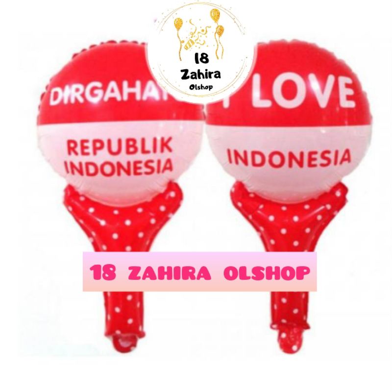 Jual Balon Foil Hut Ri Agustus Balon Merah Putih Bentuk Pentungan