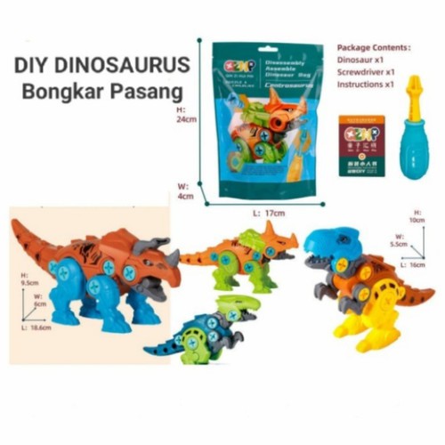 Jual Mainan Dinosaurus Rakit Bongkar Pasang Obeng - Mainan Rangkai ...