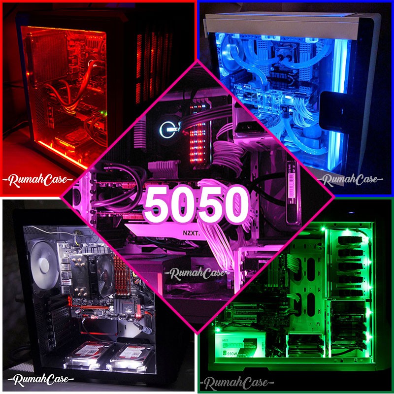 Jual LED STRIP PC - 5050 - MOLEX MOD Casing komputer lampu 50 100 cm ...