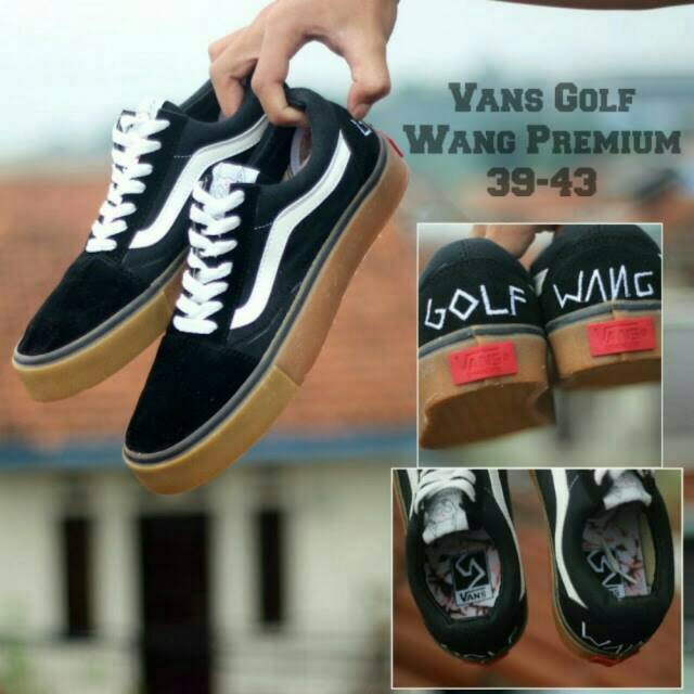 Jual Vans Golfwang Hitam | Sepatu Vans Golfwang | Vans Oldskool Golfwang  Black Gum / Vans Os / Vans Patta | Shopee Indonesia